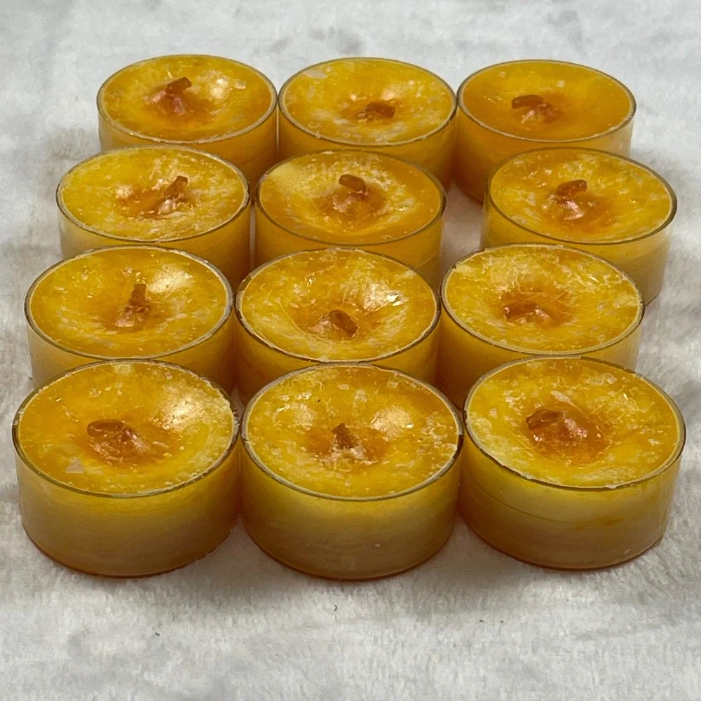 Village Candle Orange Cinnamon‎ Tea Lights 12 Pack Handmade in Maine USA 8oz New